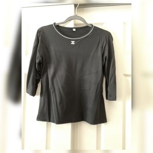 Vintage Chanel 3/4 sleeve top SM